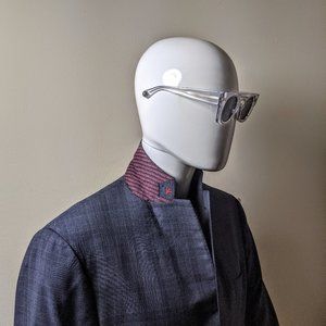 ISAIA MENS SUPER 150's WINDOW PLAID JACKET 40R